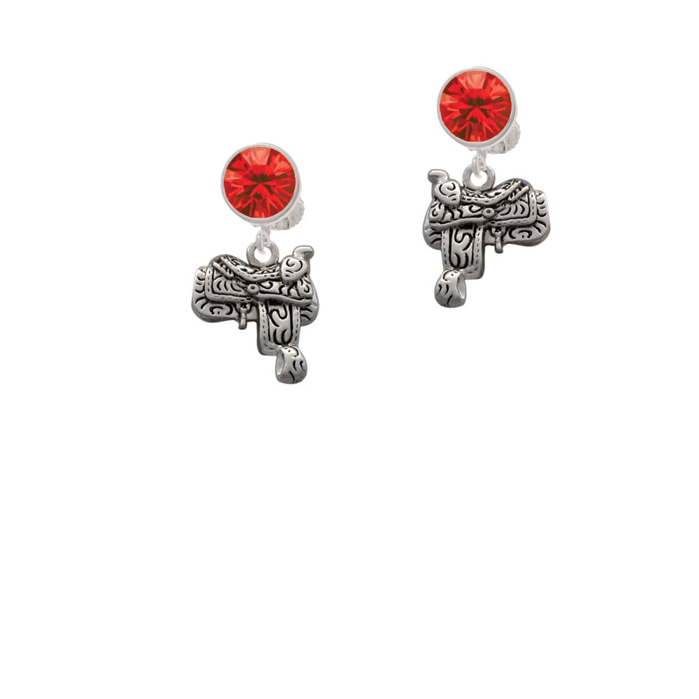 Saddle Crystal Clip On Earrings Image 1