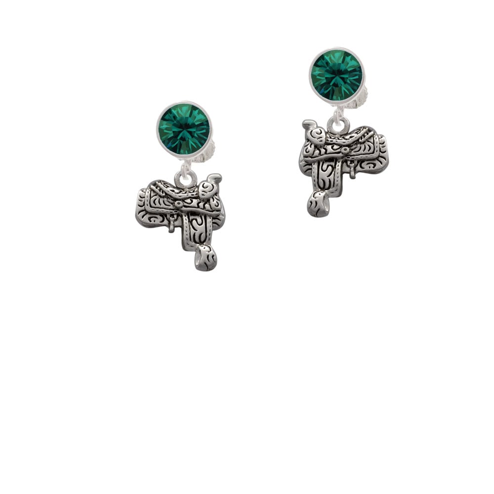 Saddle Crystal Clip On Earrings Image 1