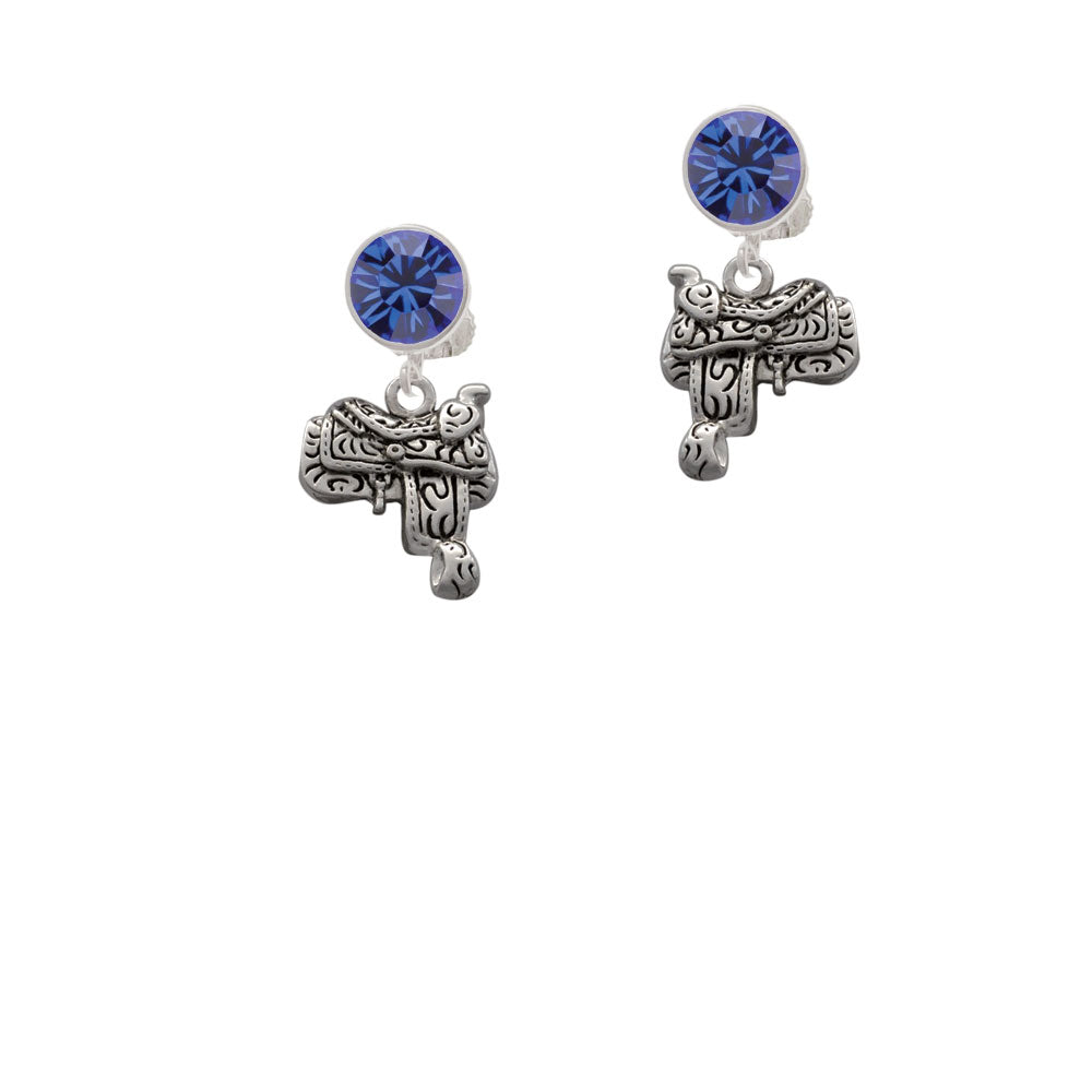 Saddle Crystal Clip On Earrings Image 7