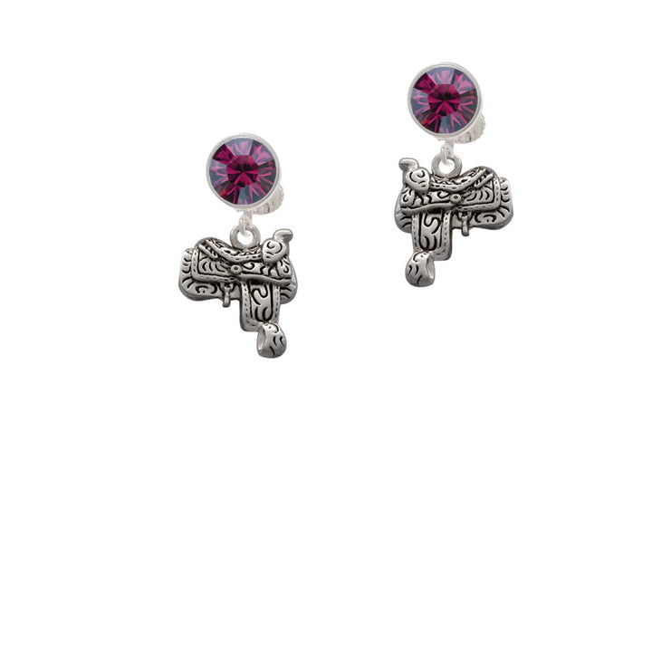 Saddle Crystal Clip On Earrings Image 8