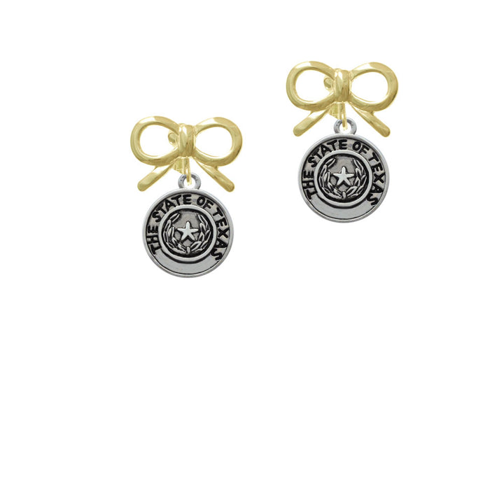 Texas State Seal Crystal Clip On Earrings Image 10