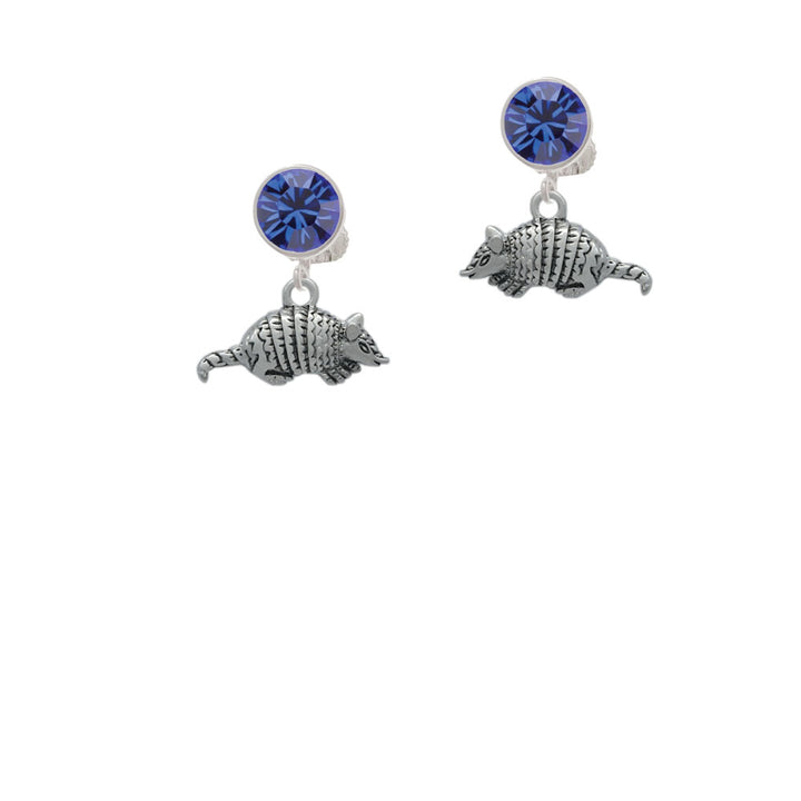 Small Armadillo Crystal Clip On Earrings Image 7