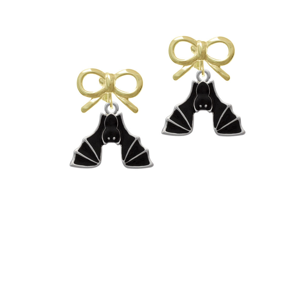 Hanging Bat Crystal Clip On Earrings Image 10