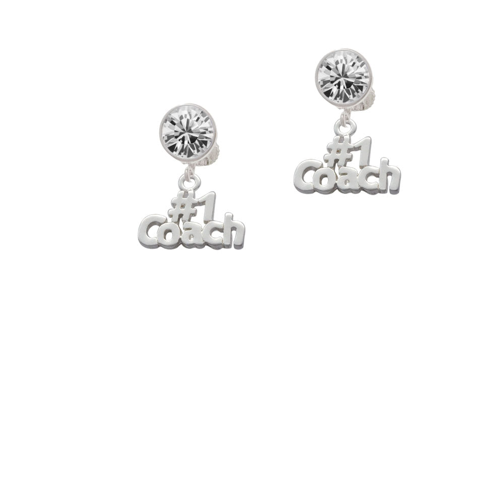 1 Coach Crystal Clip On Earrings Image 2