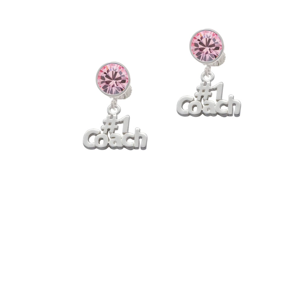 1 Coach Crystal Clip On Earrings Image 4