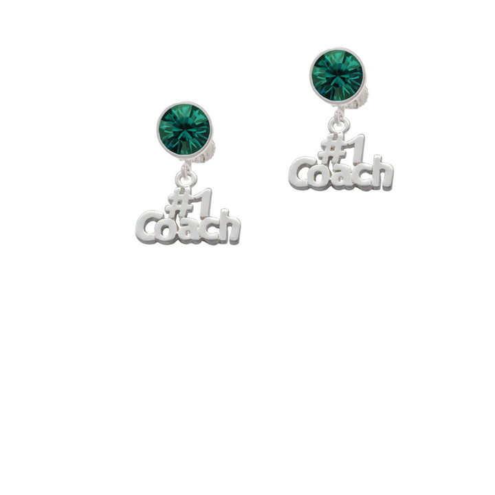 1 Coach Crystal Clip On Earrings Image 6