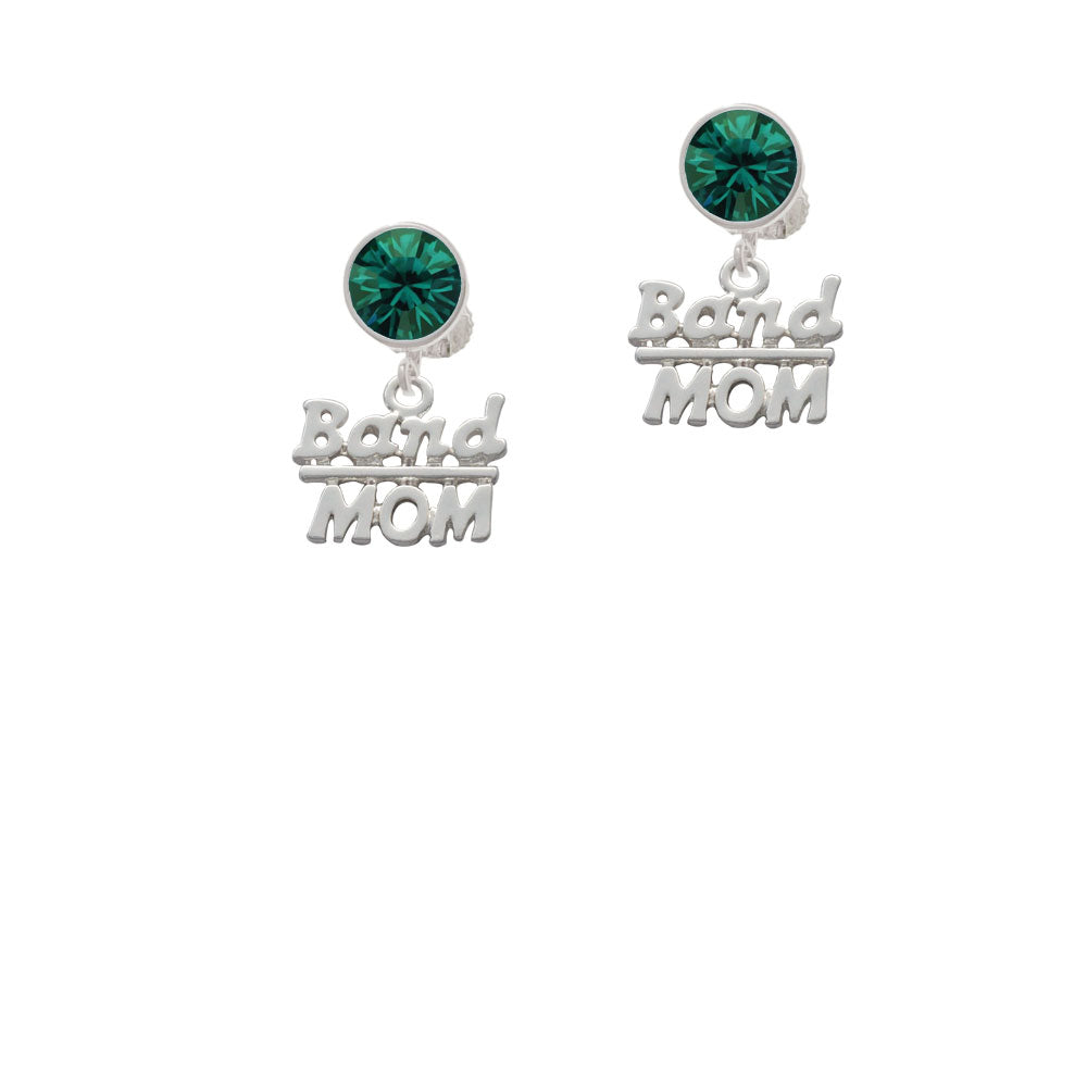 Band Mom Crystal Clip On Earrings Image 6