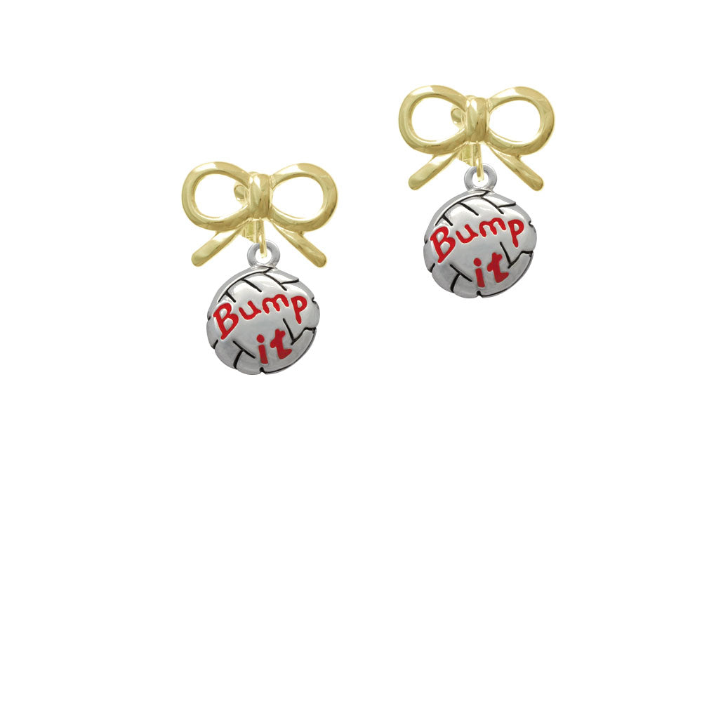 Volleyball - Bump It Crystal Clip On Earrings Image 10