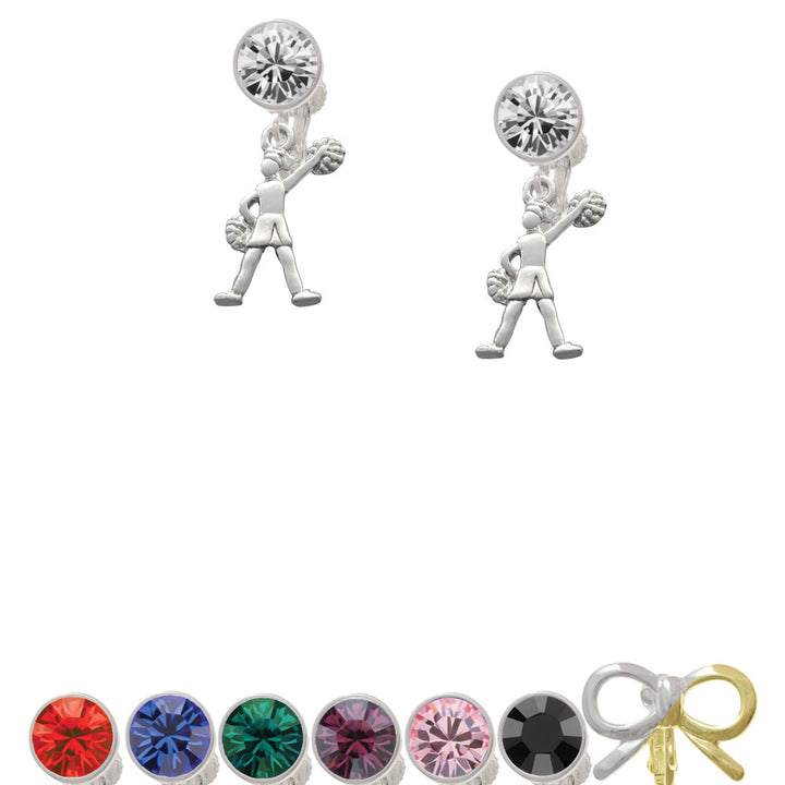 Cheerleader - Standing Crystal Clip On Earrings Image 1