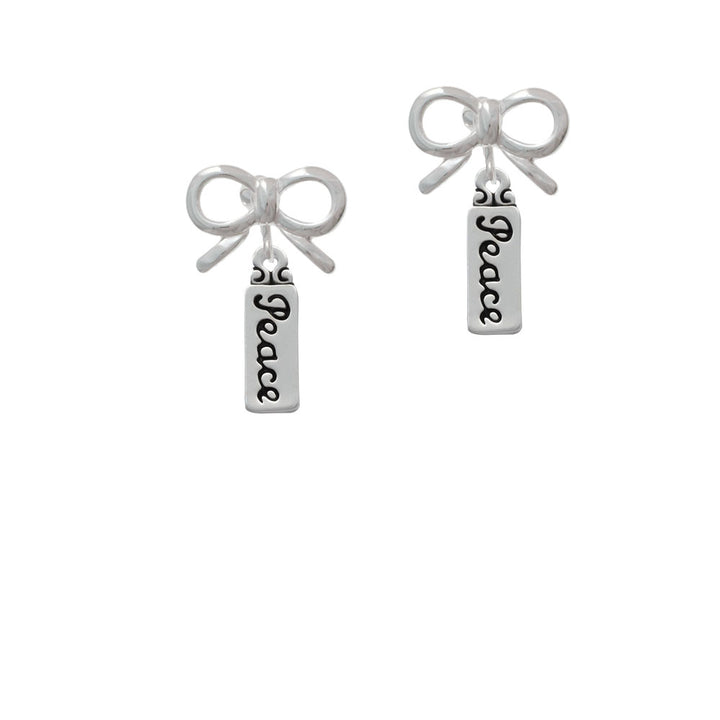 Peace Crystal Clip On Earrings Image 9