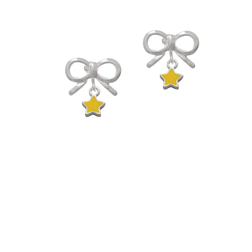 Mini Yellow Star Crystal Clip On Earrings Image 9