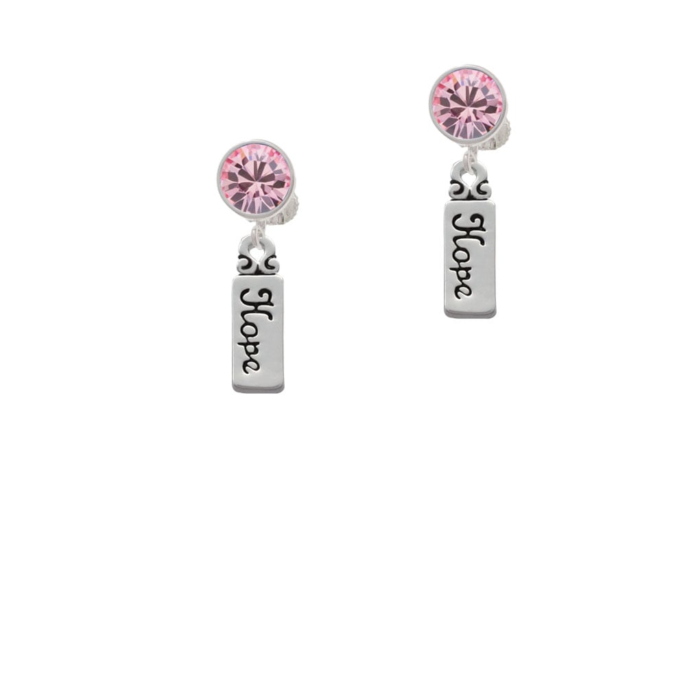 Hope Crystal Clip On Earrings Image 4