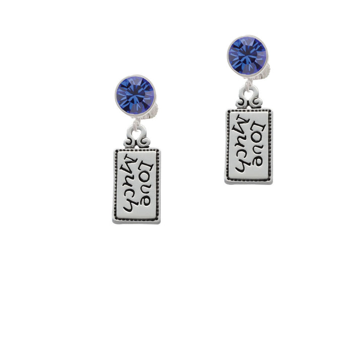 Love Much Crystal Clip On Earrings Image 7