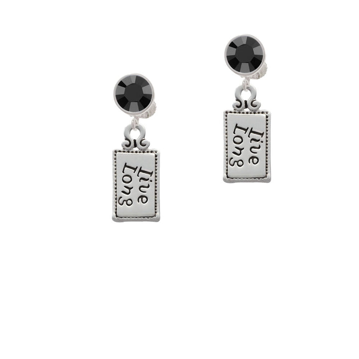 Live Long Crystal Clip On Earrings Image 3