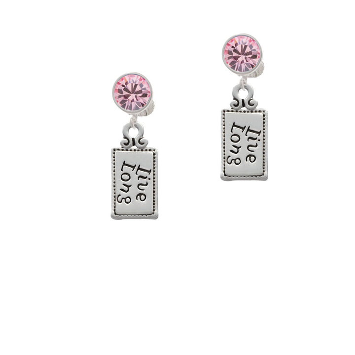 Live Long Crystal Clip On Earrings Image 4