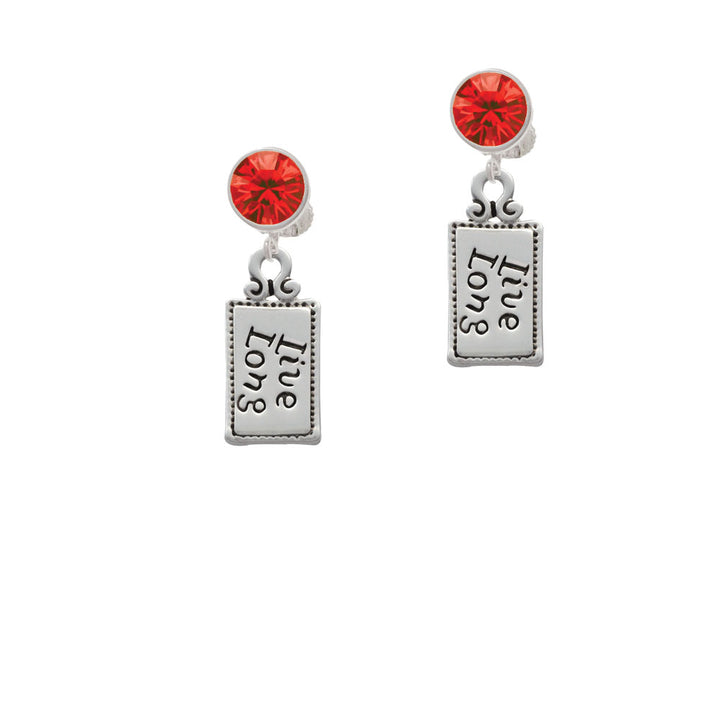 Live Long Crystal Clip On Earrings Image 4