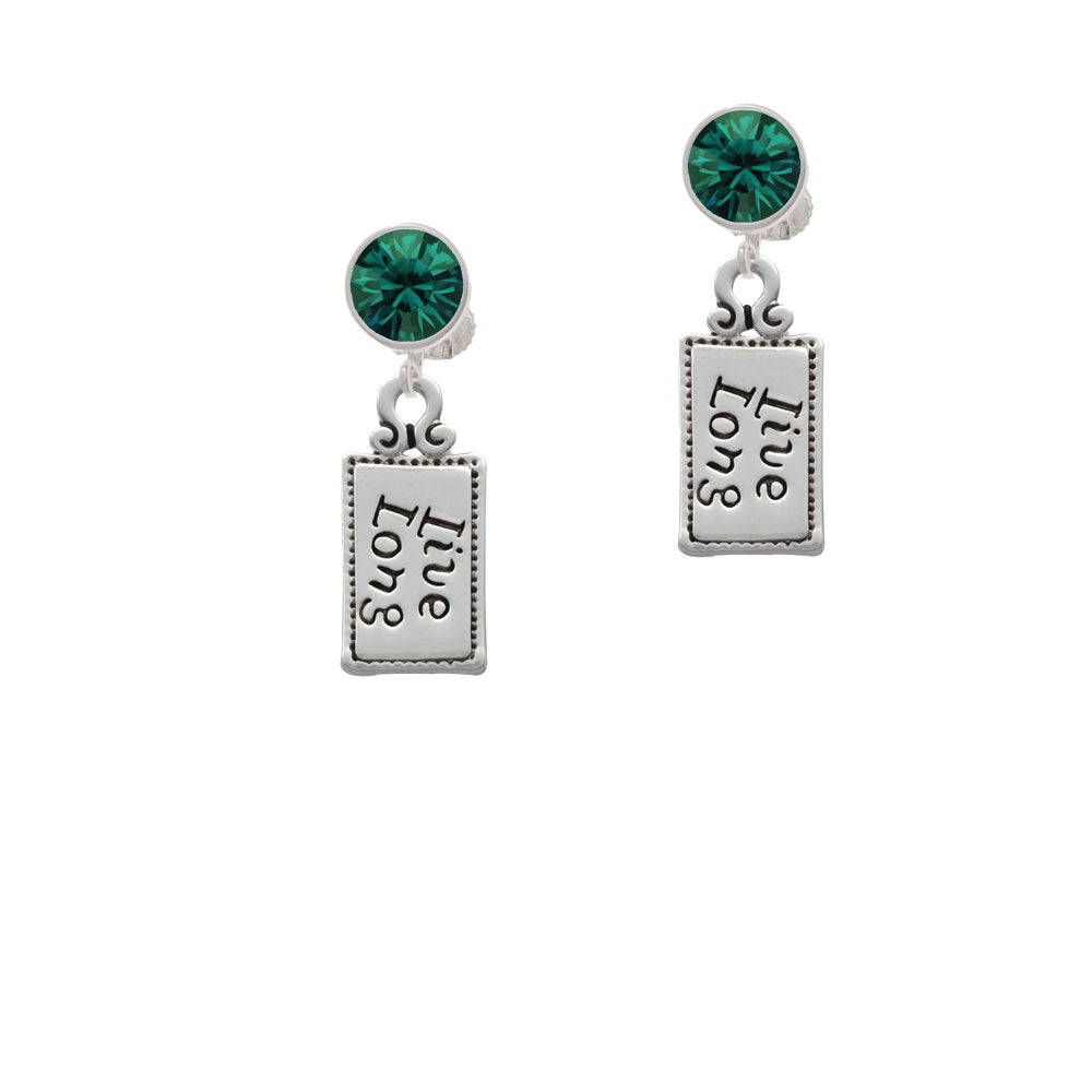 Live Long Crystal Clip On Earrings Image 6