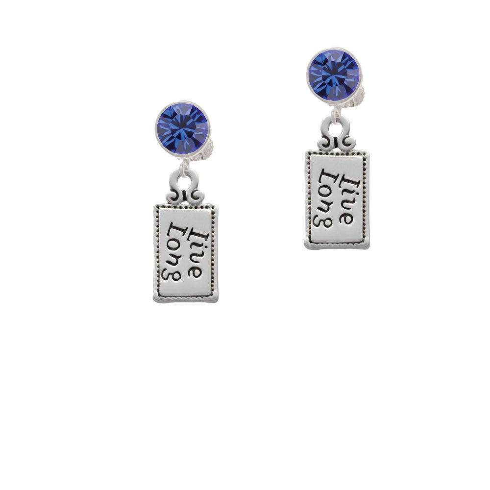 Live Long Crystal Clip On Earrings Image 7