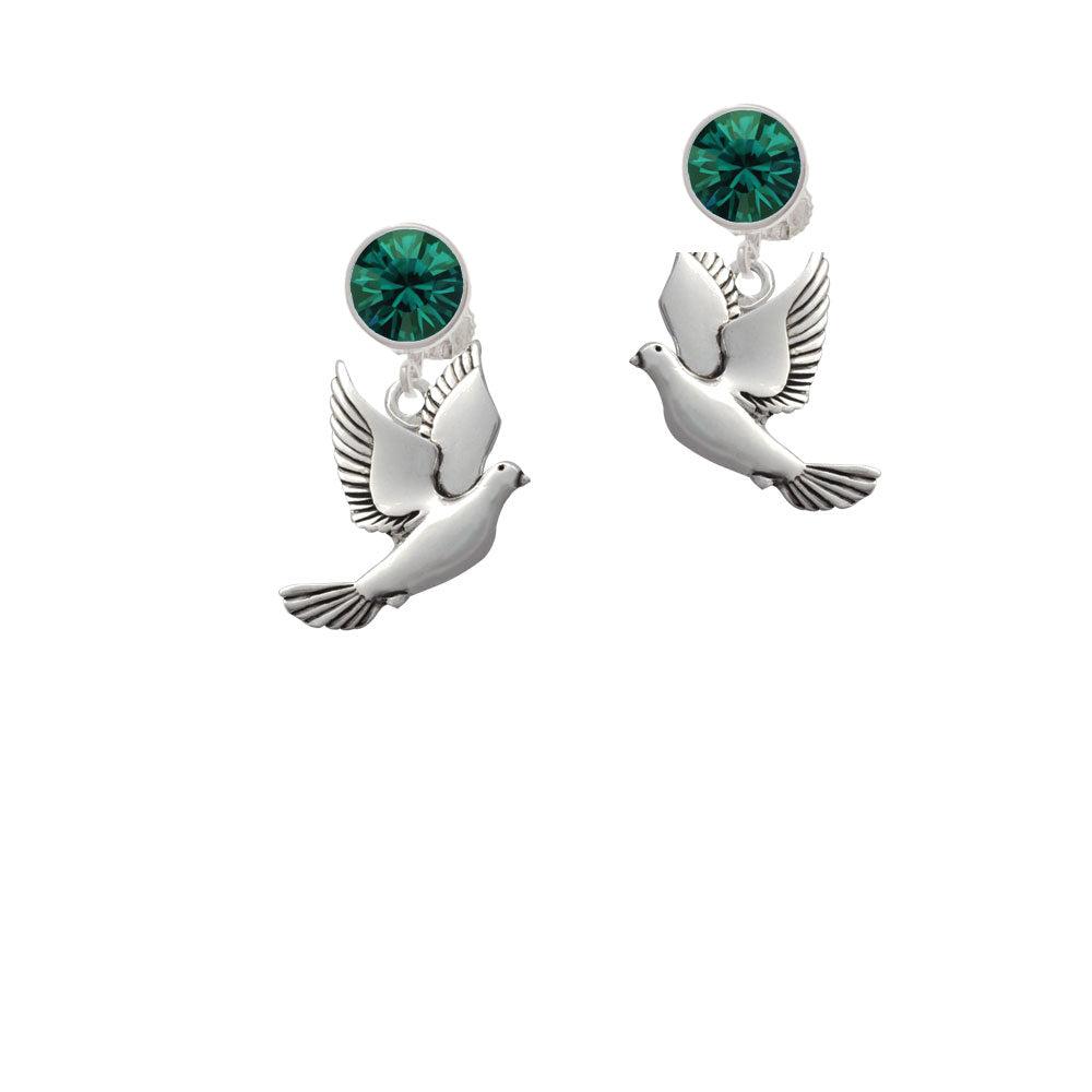 Dove Crystal Clip On Earrings Image 6