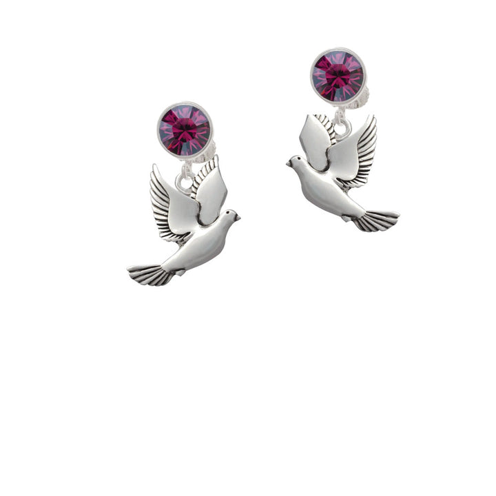 Dove Crystal Clip On Earrings Image 8