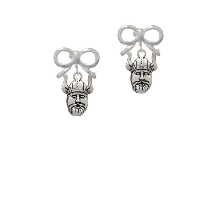 Large Viking - Mascot Crystal Clip On Earrings Image 9