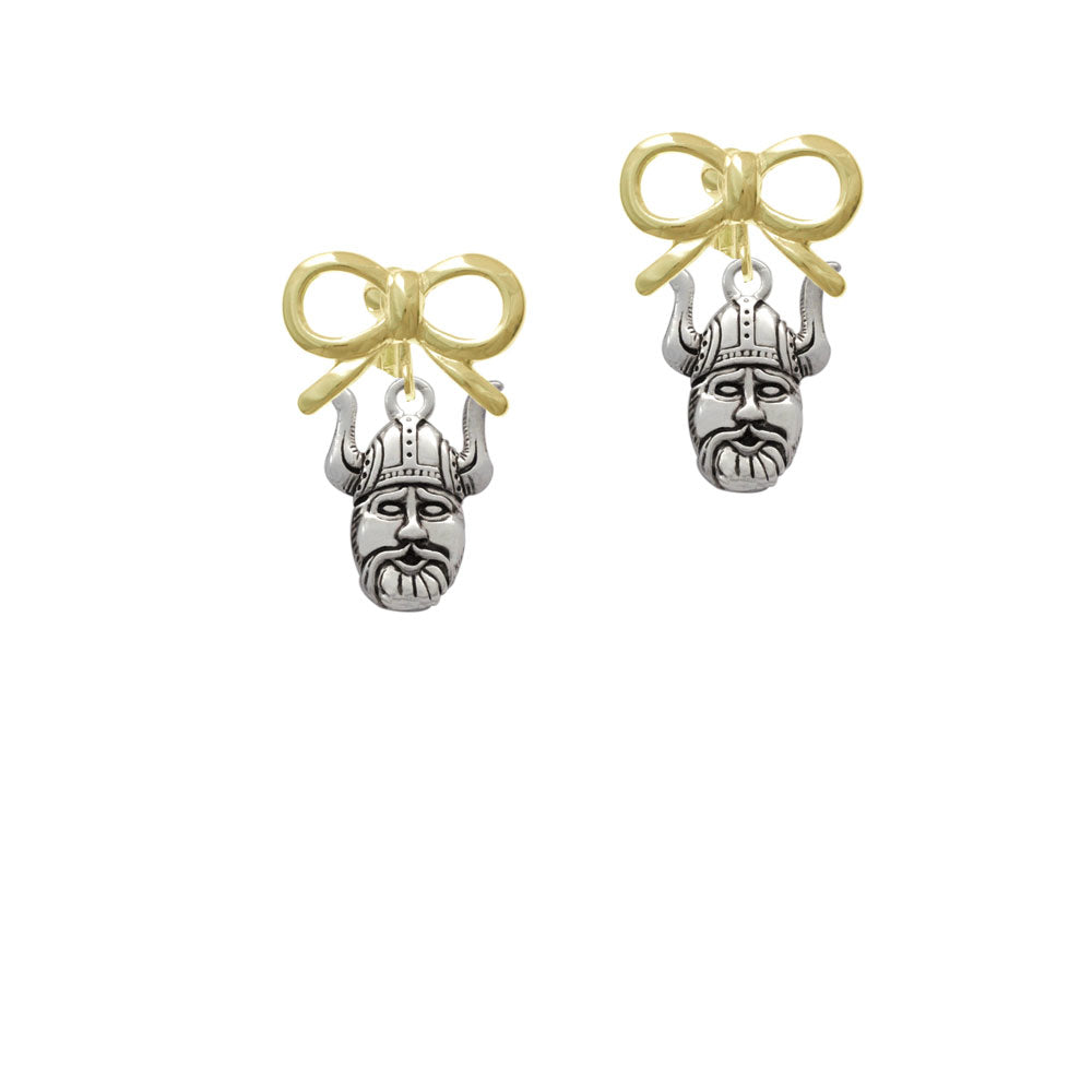 Large Viking - Mascot Crystal Clip On Earrings Image 10