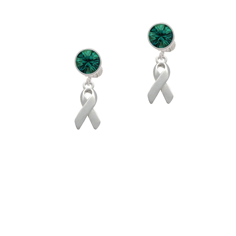 Ribbon Crystal Clip On Earrings Image 6