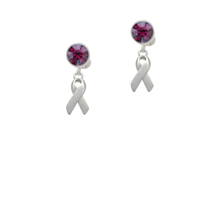 Ribbon Crystal Clip On Earrings Image 8