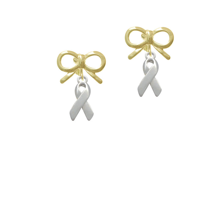 Ribbon Crystal Clip On Earrings Image 10