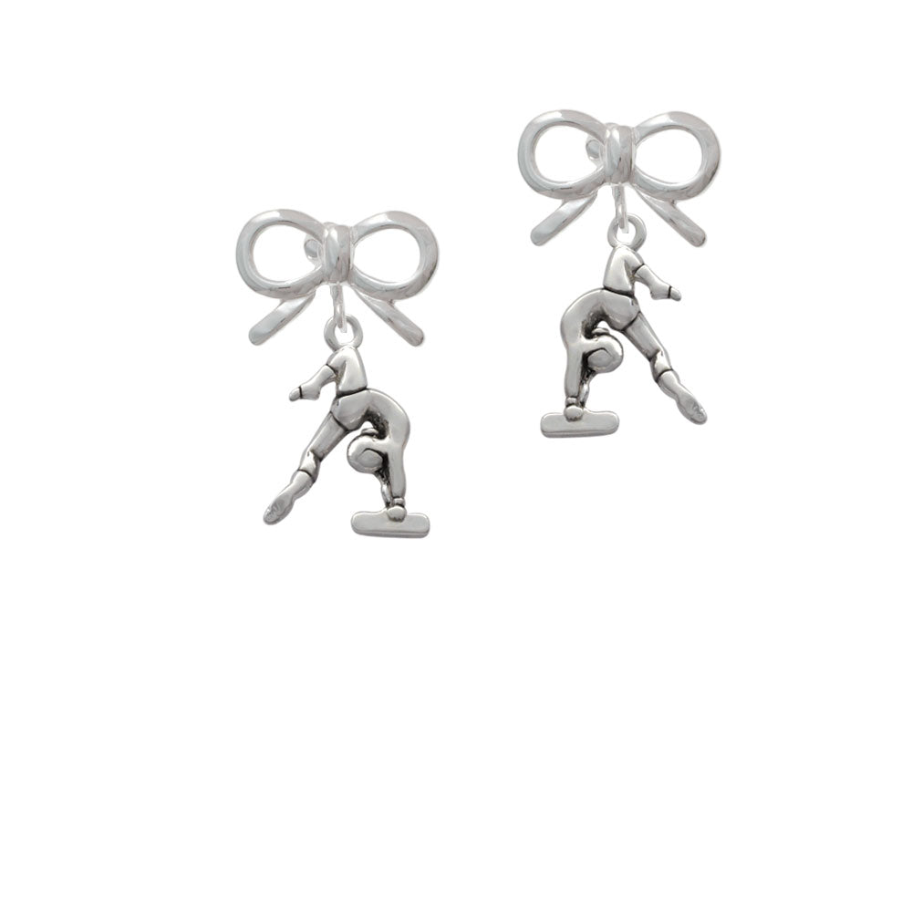 Gymnast Balance Beam Crystal Clip On Earrings Image 9