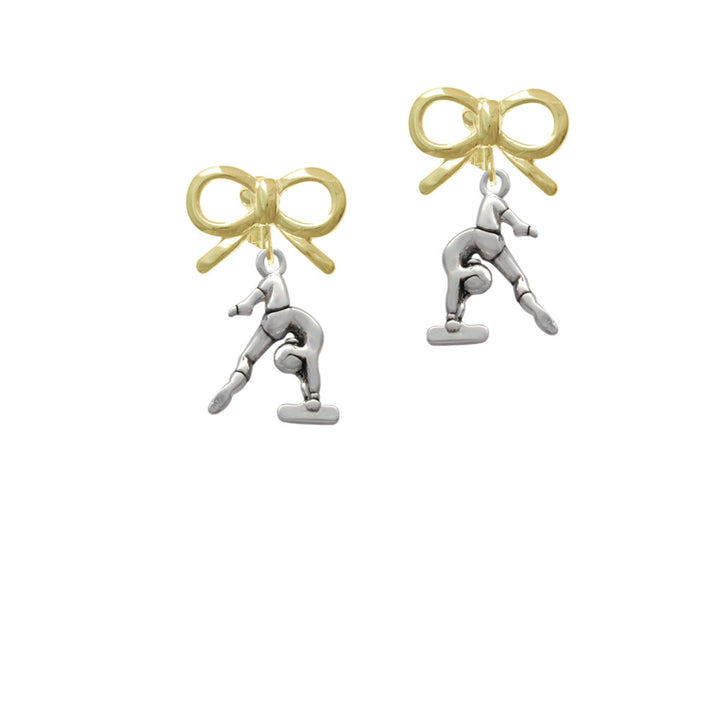 Gymnast Balance Beam Crystal Clip On Earrings Image 10