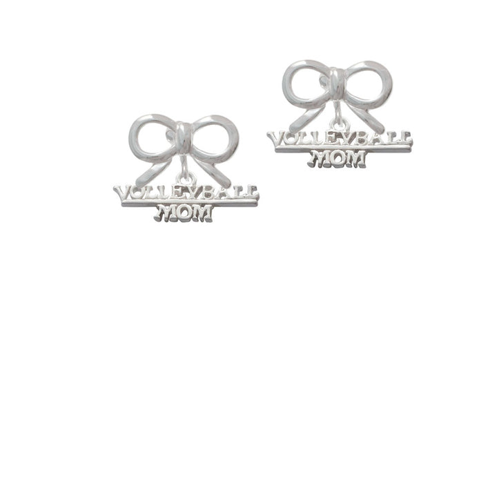 Volleyball Mom Crystal Clip On Earrings Image 9