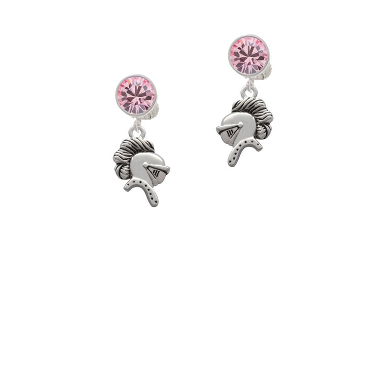 Knight - Mascot Crystal Clip On Earrings Image 1