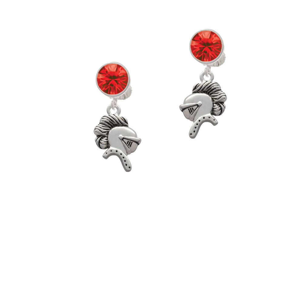 Knight - Mascot Crystal Clip On Earrings Image 4