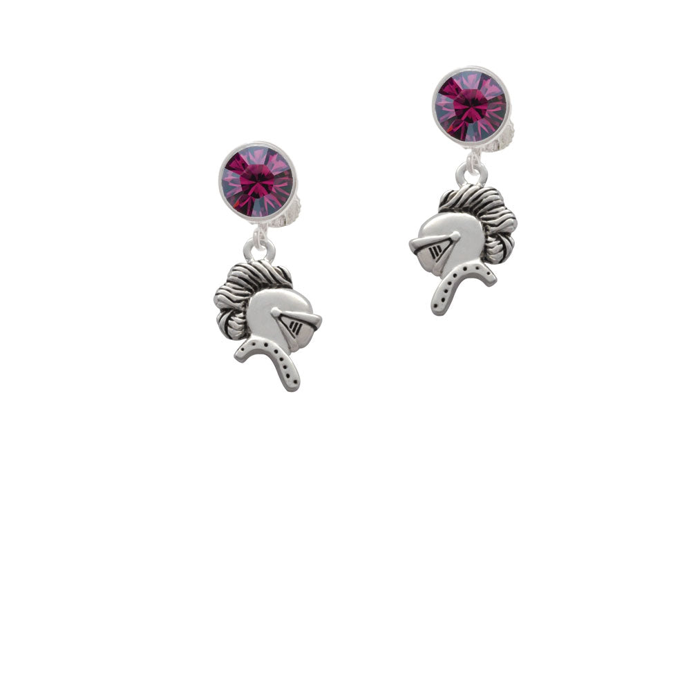 Knight - Mascot Crystal Clip On Earrings Image 8