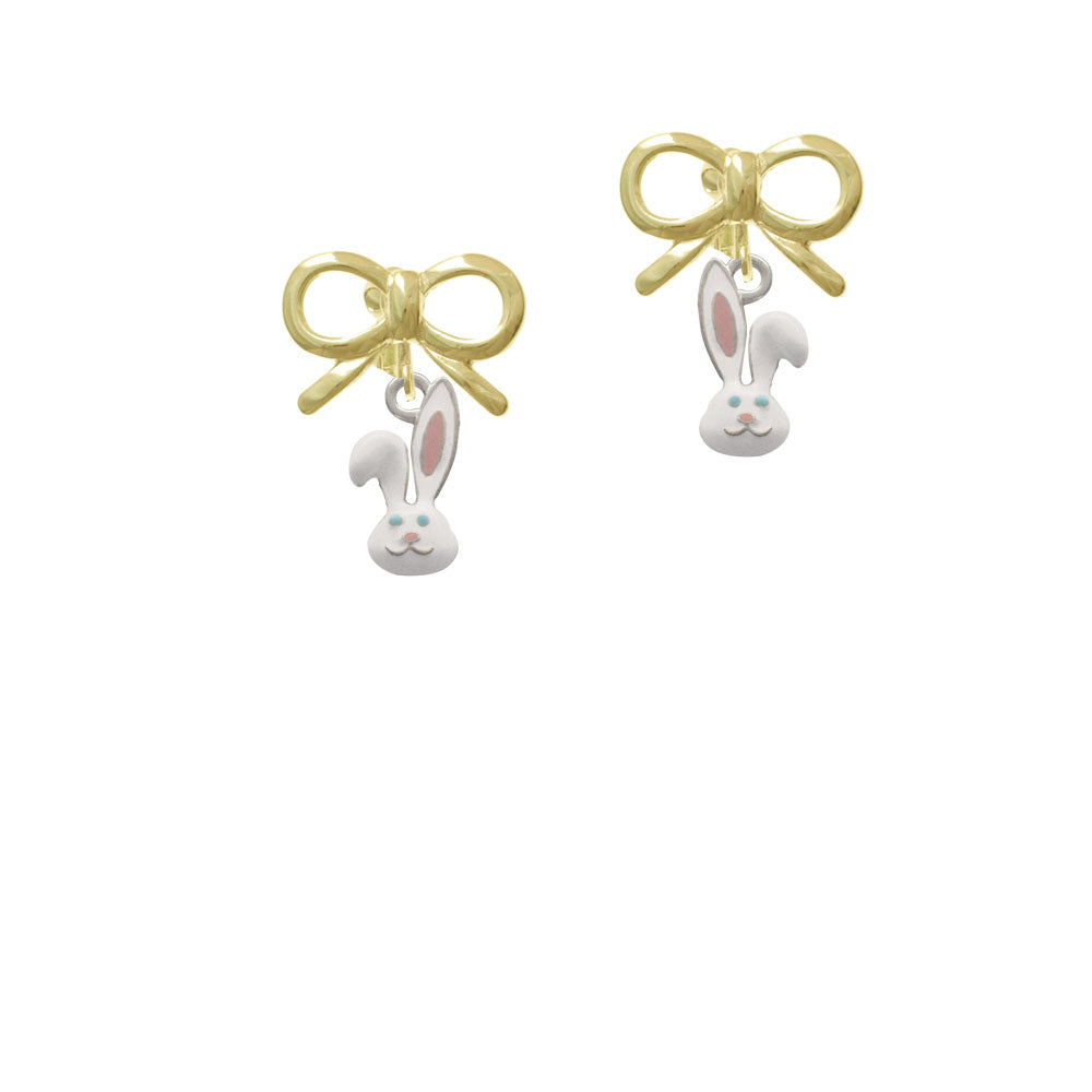 Bunny Face Crystal Clip On Earrings Image 10