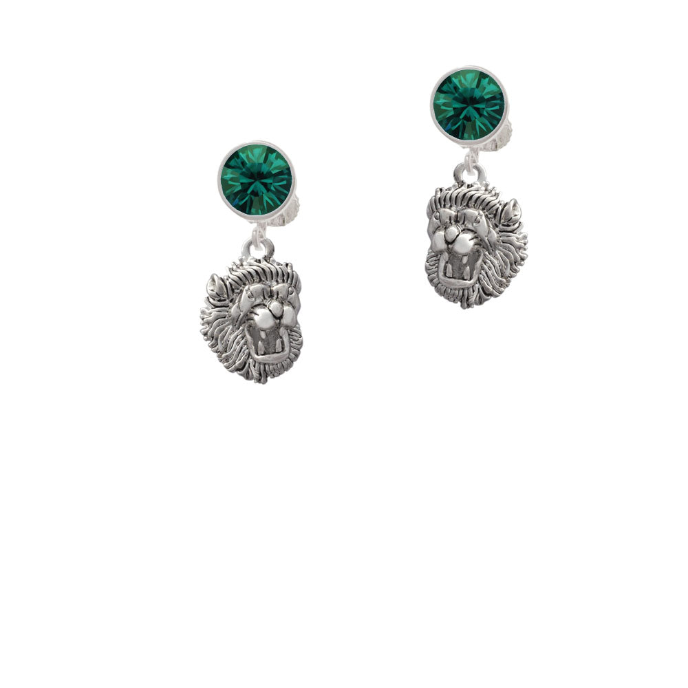 Small Lion - Mascot Crystal Clip On Earrings Image 6