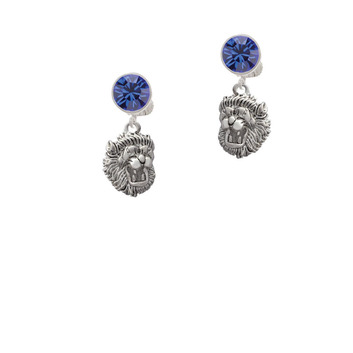 Small Lion - Mascot Crystal Clip On Earrings Image 7