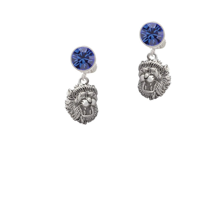 Small Lion - Mascot Crystal Clip On Earrings Image 1