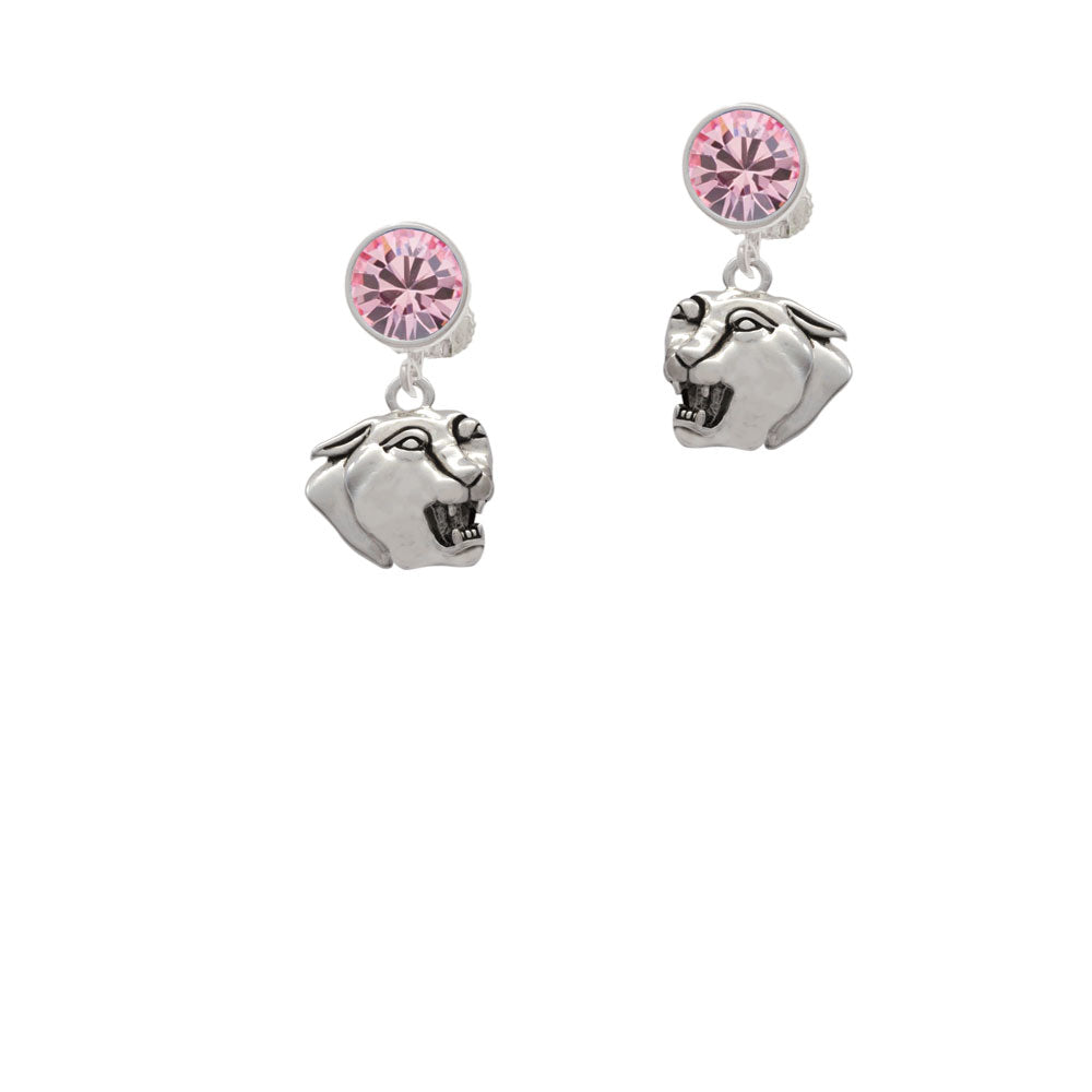 Small Panther - Mascot Crystal Clip On Earrings Image 4