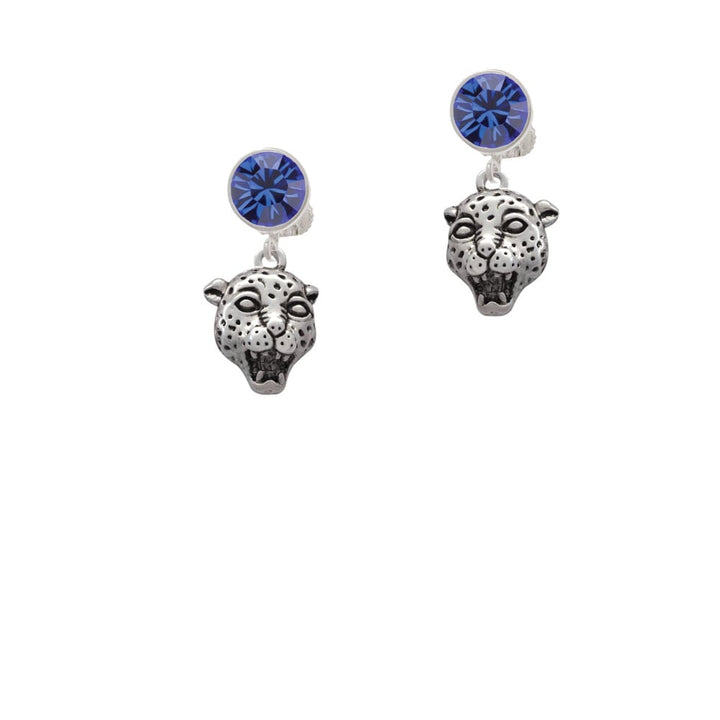 Small Jaguar - Mascot Crystal Clip On Earrings Image 1