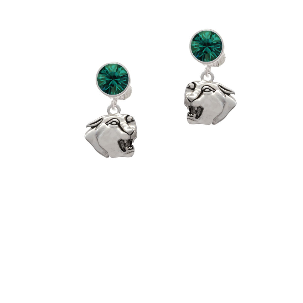 Small Panther - Mascot Crystal Clip On Earrings Image 6