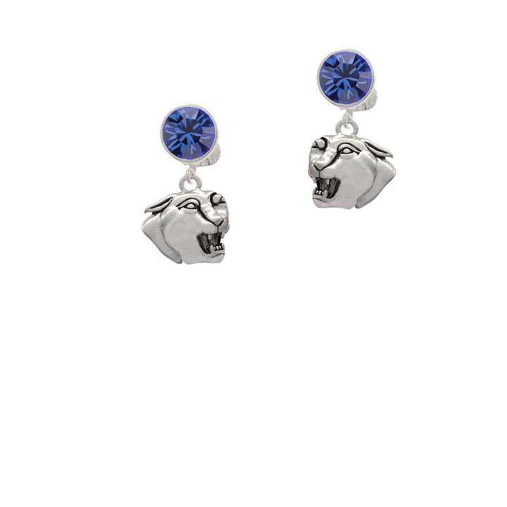 Small Panther - Mascot Crystal Clip On Earrings Image 7