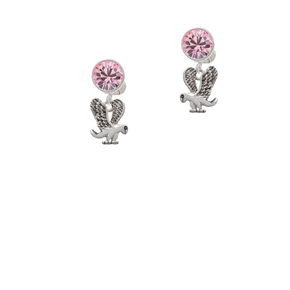 Small Eagle - Mascot Crystal Clip On Earrings Image 4