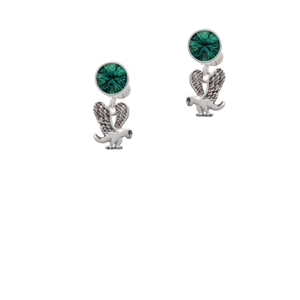 Small Eagle - Mascot Crystal Clip On Earrings Image 6