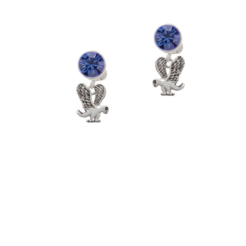 Small Eagle - Mascot Crystal Clip On Earrings Image 7