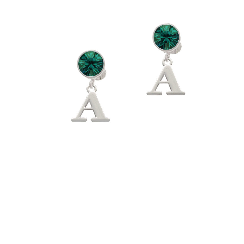 Large Greek Letter - Alpha - Crystal Clip On Earrings Image 6