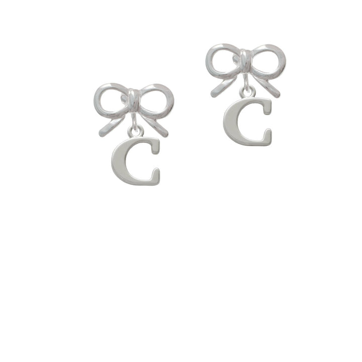 Large Initial - C - Crystal Clip On Earrings Image 9