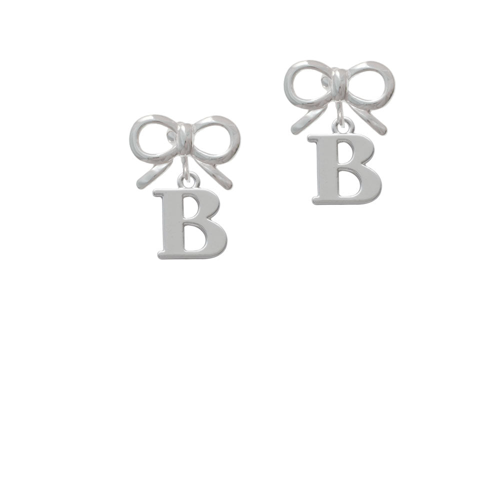 Large Initial - B - Crystal Clip On Earrings Image 9