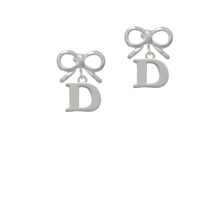 Large Initial - D - Crystal Clip On Earrings Image 9